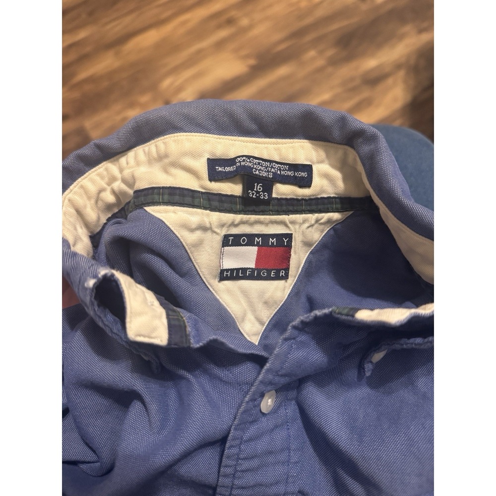 Tommy Hilfiger Men's Button Down Blue 16-32/33 - Picture 3 of 4
